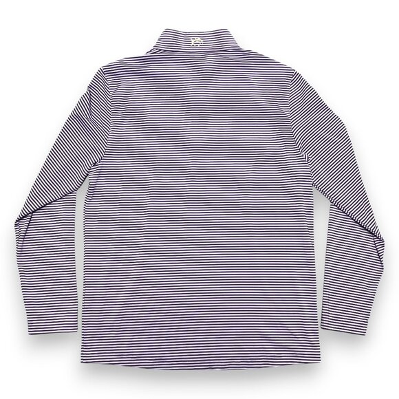 Southern Tide TCU Men's Striped Purple & Lavender Quarter Zip Size Medium - Picture 4 of 6